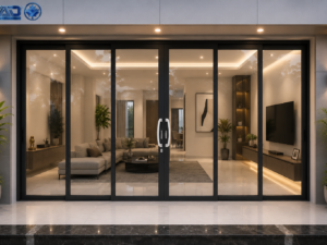 Cửa trượt quay 6 cánh CAD