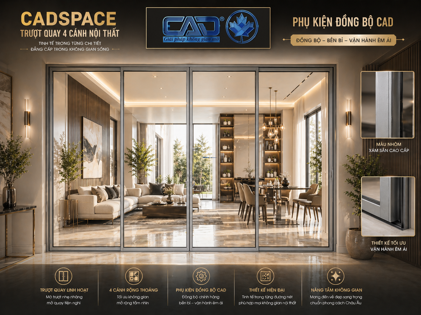 cửa slim phòng khách